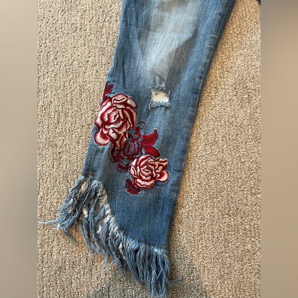 3/$20 Floral Fringe Jeans - Picture 9 of 9